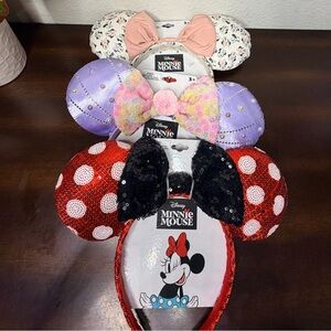 Disney Set of 3 Minnie Ears Headband (one size fits most)